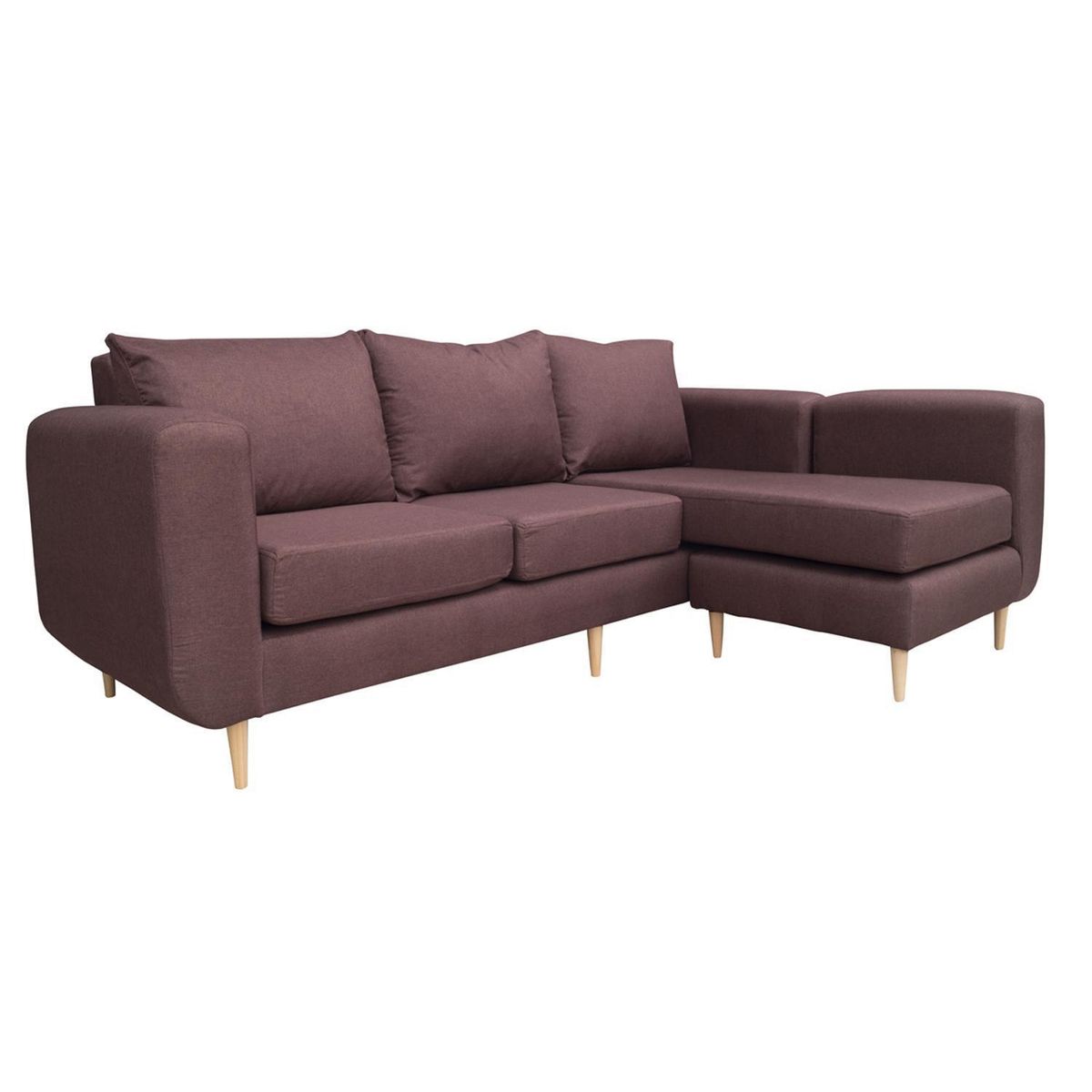 SOFAS HOME - Seccional Amberes 3 Cuerpos Chenille 230x90x85 cm