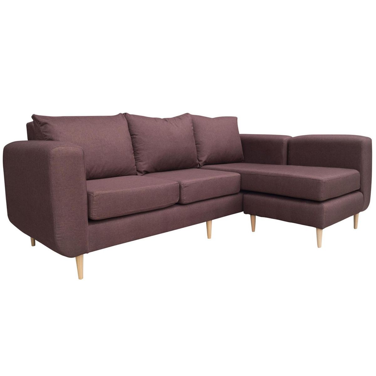 SOFAS HOME - Seccional Amberes 3 Cuerpos Chenille 230x90x85 cm