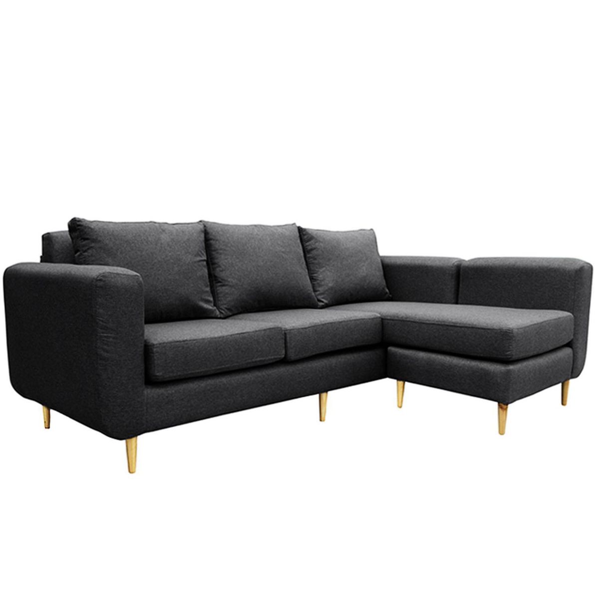 SOFAS HOME - Seccional Amberes 3 Cuerpos Chenille 230x90x85 cm