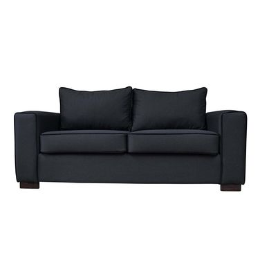Sof atiu 3 cuerpos lino gris oscuro 200x80x85 cm