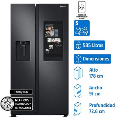 Imagen 2 del producto Refrigerador 2 Puertas Side by Side No Frost 585 Litros RS58T5561B1/ZS