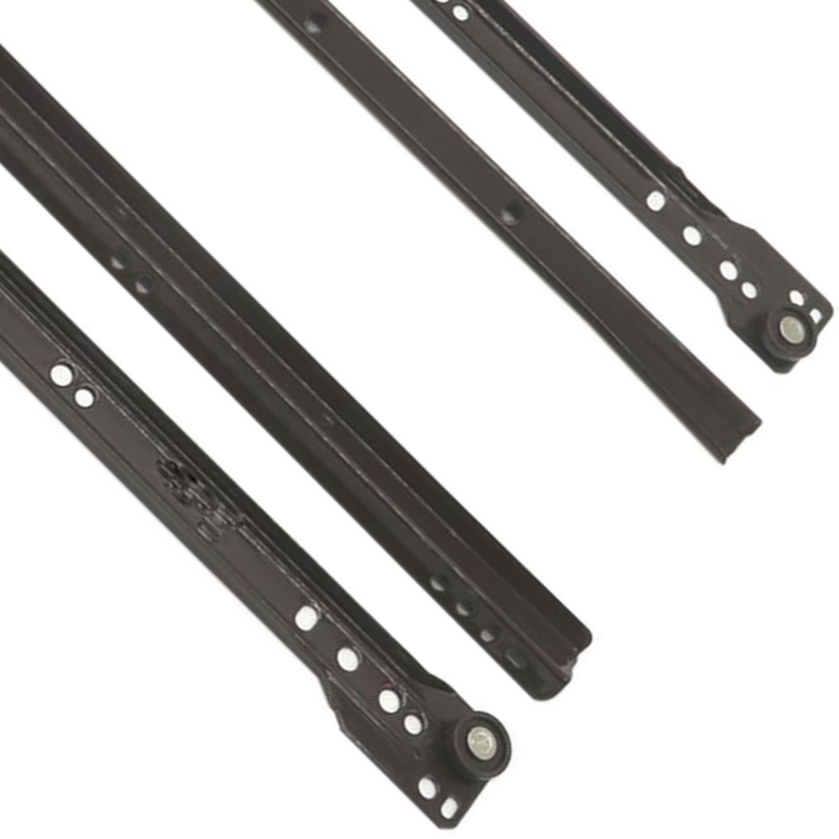 POLIN - Set corredera cajón 350 mm café 25 unidades