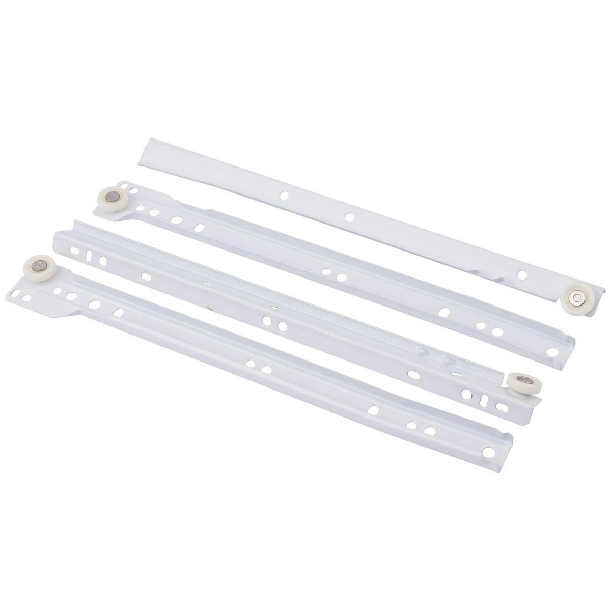 POLIN - Set corredera cajón 450 mm blanca 25 unidades