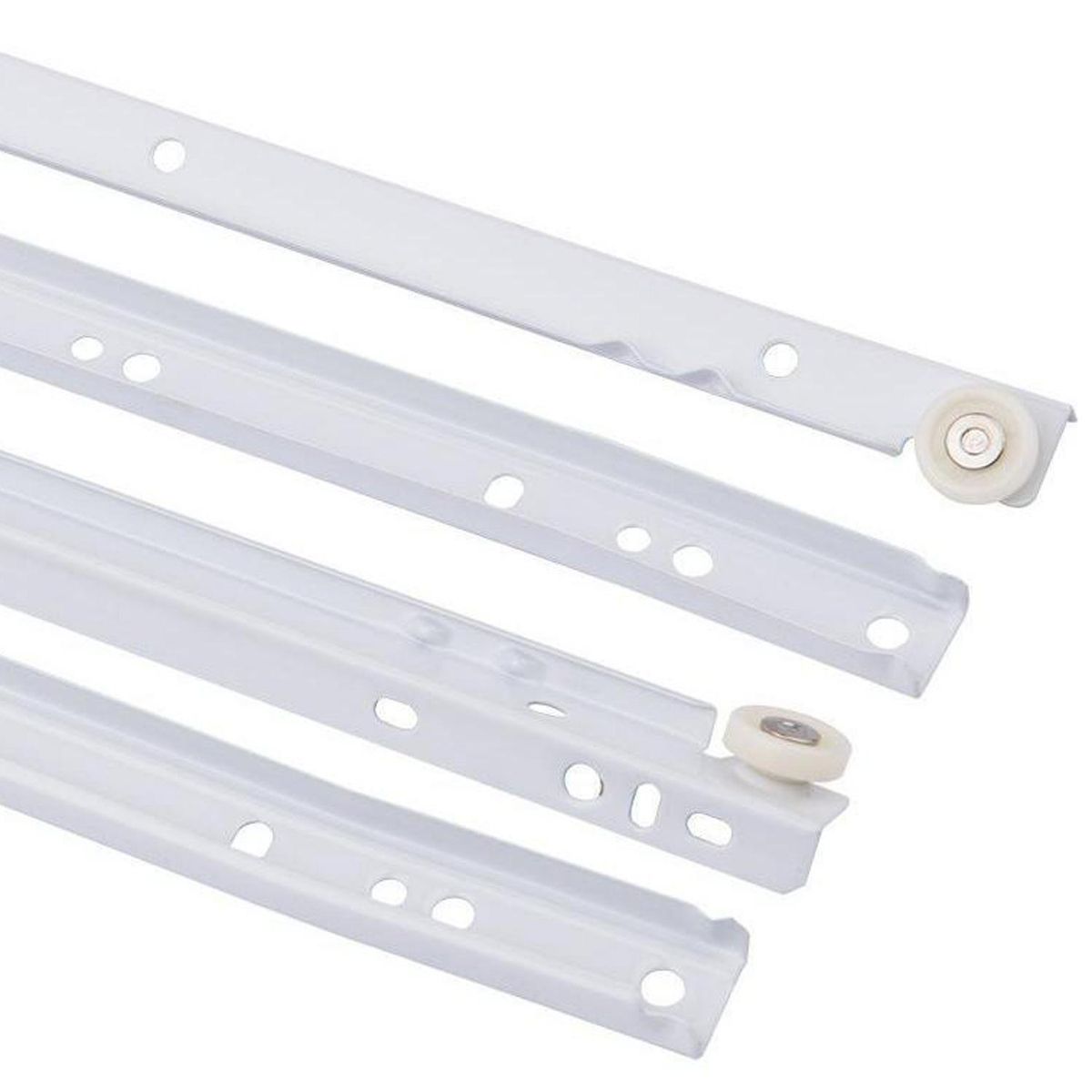 POLIN - Set corredera cajón 450 mm blanca 25 unidades