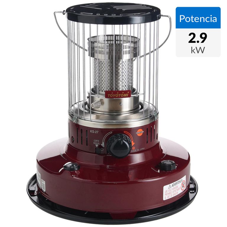 TOYOTOMI Estufa a Parafina Mecha 2,9 kW KS-27 Red