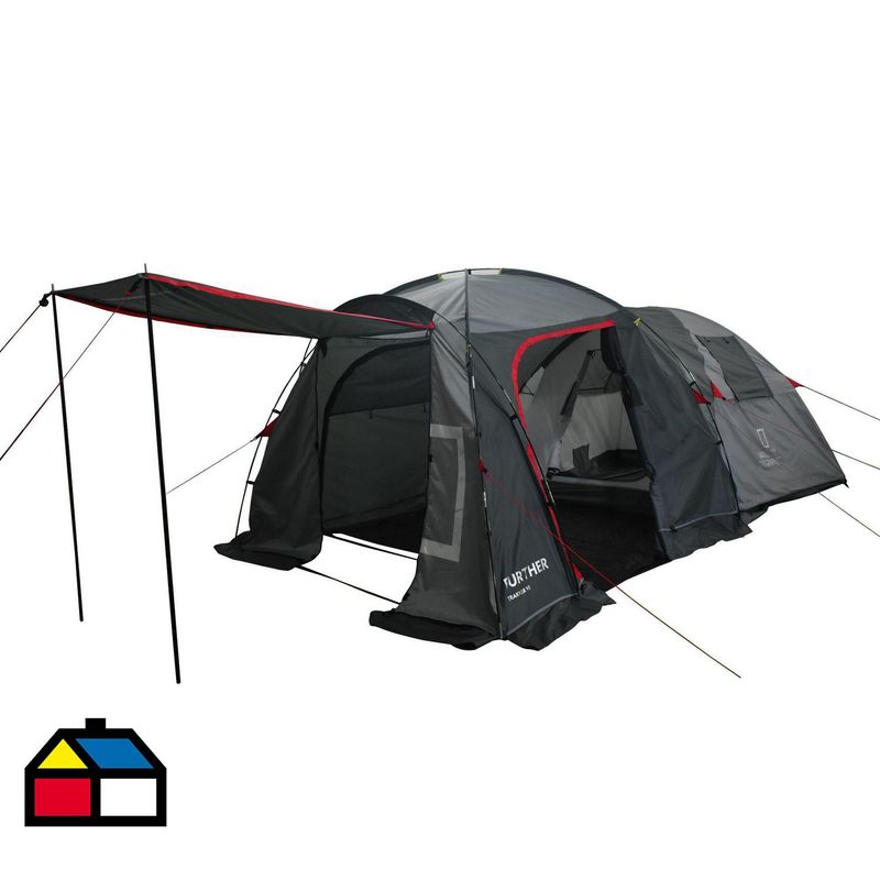 NATIONAL GEOGRAPHIC - Carpa Camping Trakker 6 Personas Gris