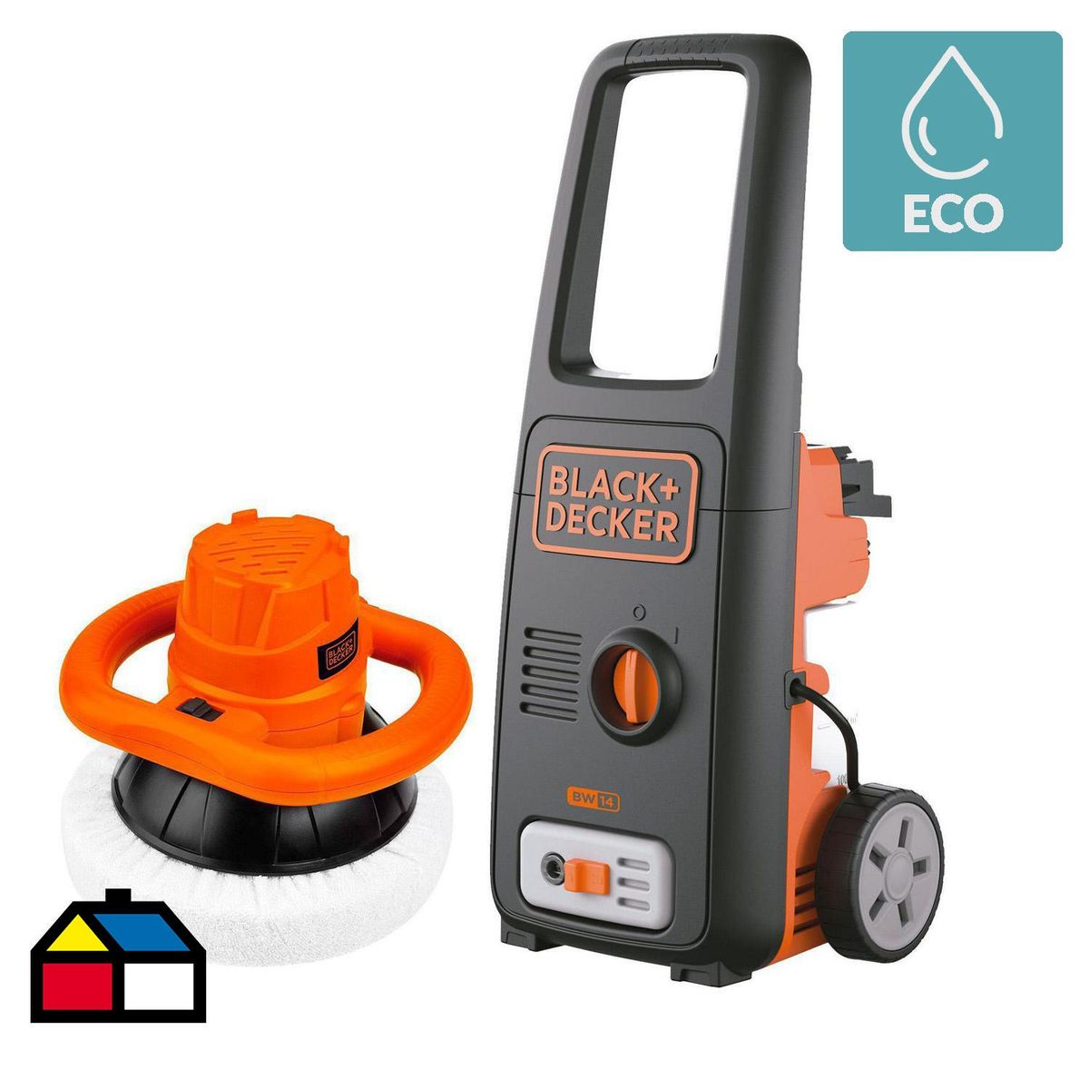 BLACK+DECKER - Hidrolavadora Eléctrica 1400W + Pulidora Eléctrica 120W