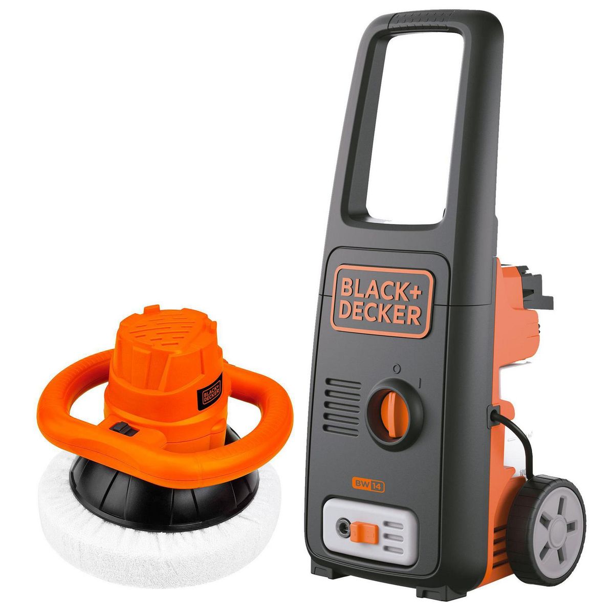 BLACK+DECKER - Hidrolavadora Eléctrica 1400W + Pulidora Eléctrica 120W