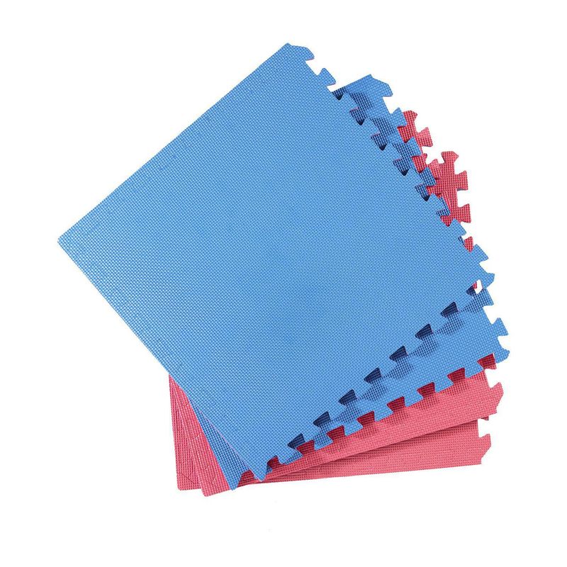 DIB - Pack 4 palmeta tatami sport 60x60 cm azul/rojo