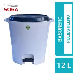 SOGA - Papelero de Baño 12 Litros Poliestileno Gris grafito