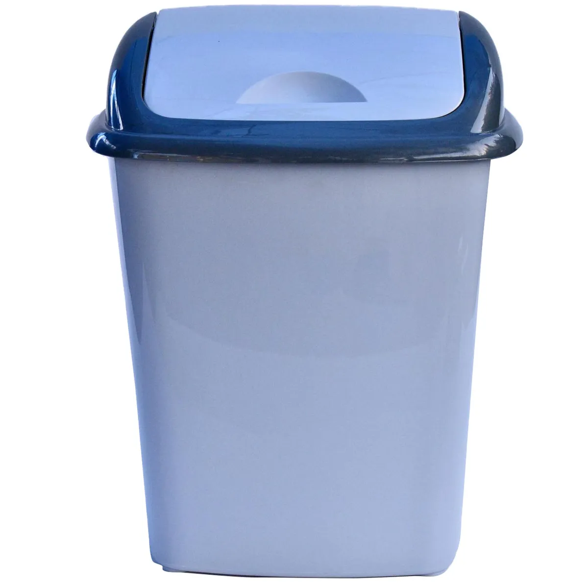 SOGA - Papelero. Baño con Tapa 7 Litros Plástico Gris grafito