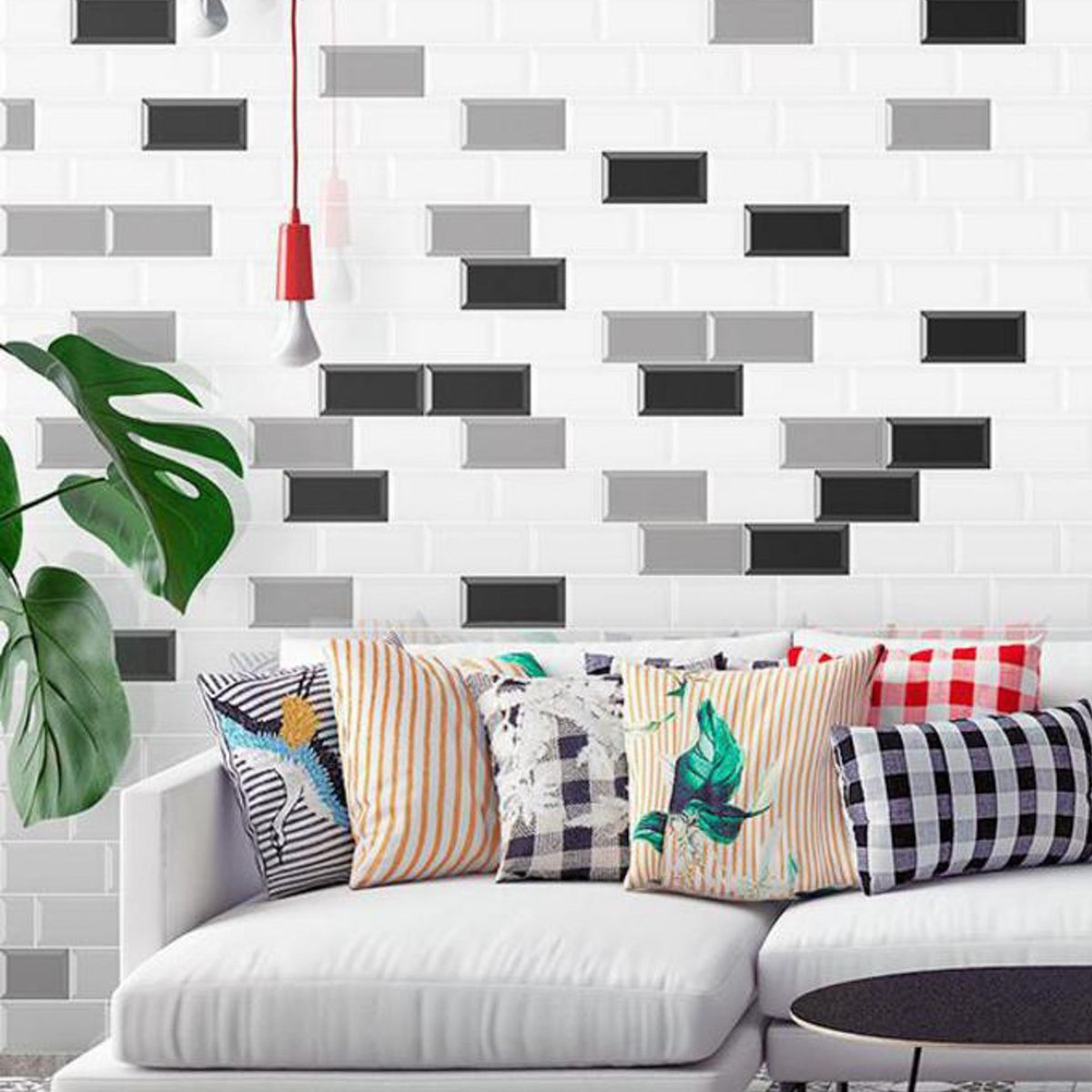 SUPER CERAMICA - Cerámica Muro 10x20 cm Metro Rojo 1 m2