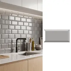 SUPER CERAMICA - Cerámica Muro 10x20 cm Metro Gris 1 m2