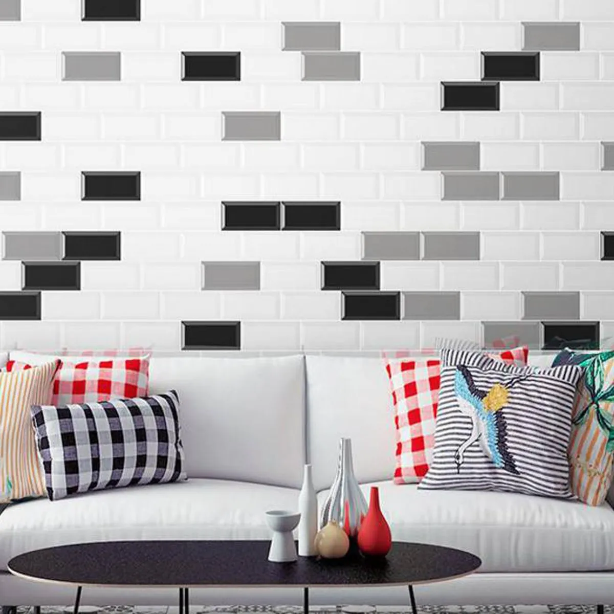 SUPER CERAMICA - Cerámica Muro 10x20 cm Metro Gris 1 m2