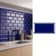 SUPER CERAMICA - Cerámica Muro 10x20 cm Metro Azul 1 m2