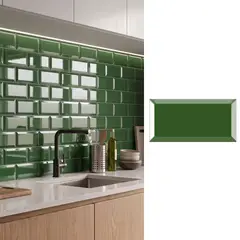 SUPER CERAMICA - Cerámica Muro 10x20 cm Metro Verde 1 m2