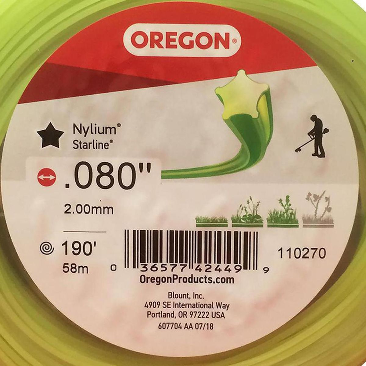 OREGON - Nylon para orilladora 2,0 mm - largo 58 m