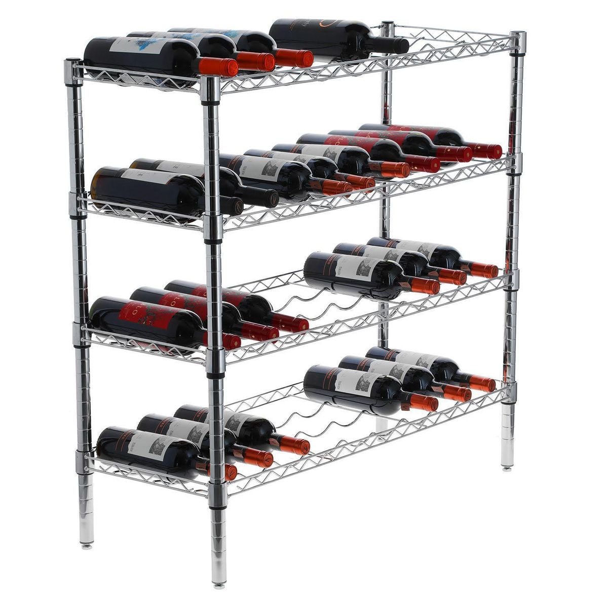 AUTORODEC - Estante para Botellas 4 Nivel(es) 90x84x35 cm Gris