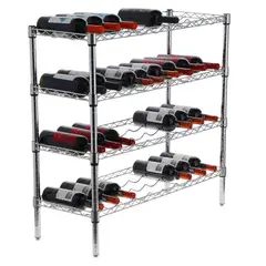AUTORODEC - Estante para Botellas 4 Nivel(es) 90x84x35 cm Gris