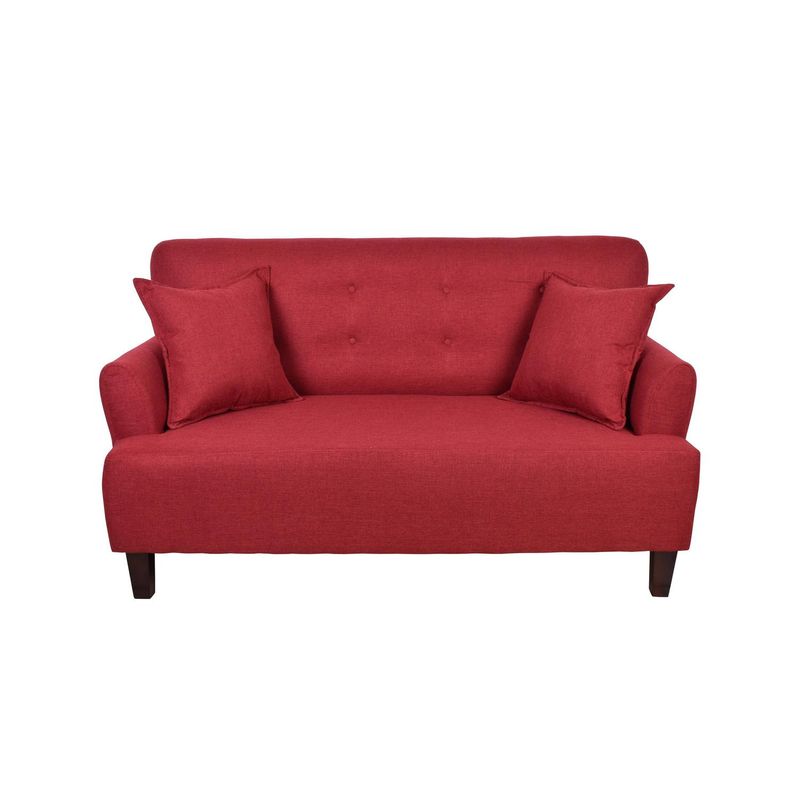 MASEL - Sofá 2 cuerpos York 150x95x80 cm Rojo