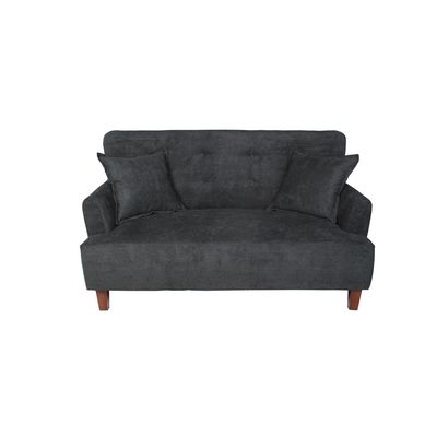 Sof 2 cuerpos york 150x80x95 cm negro
