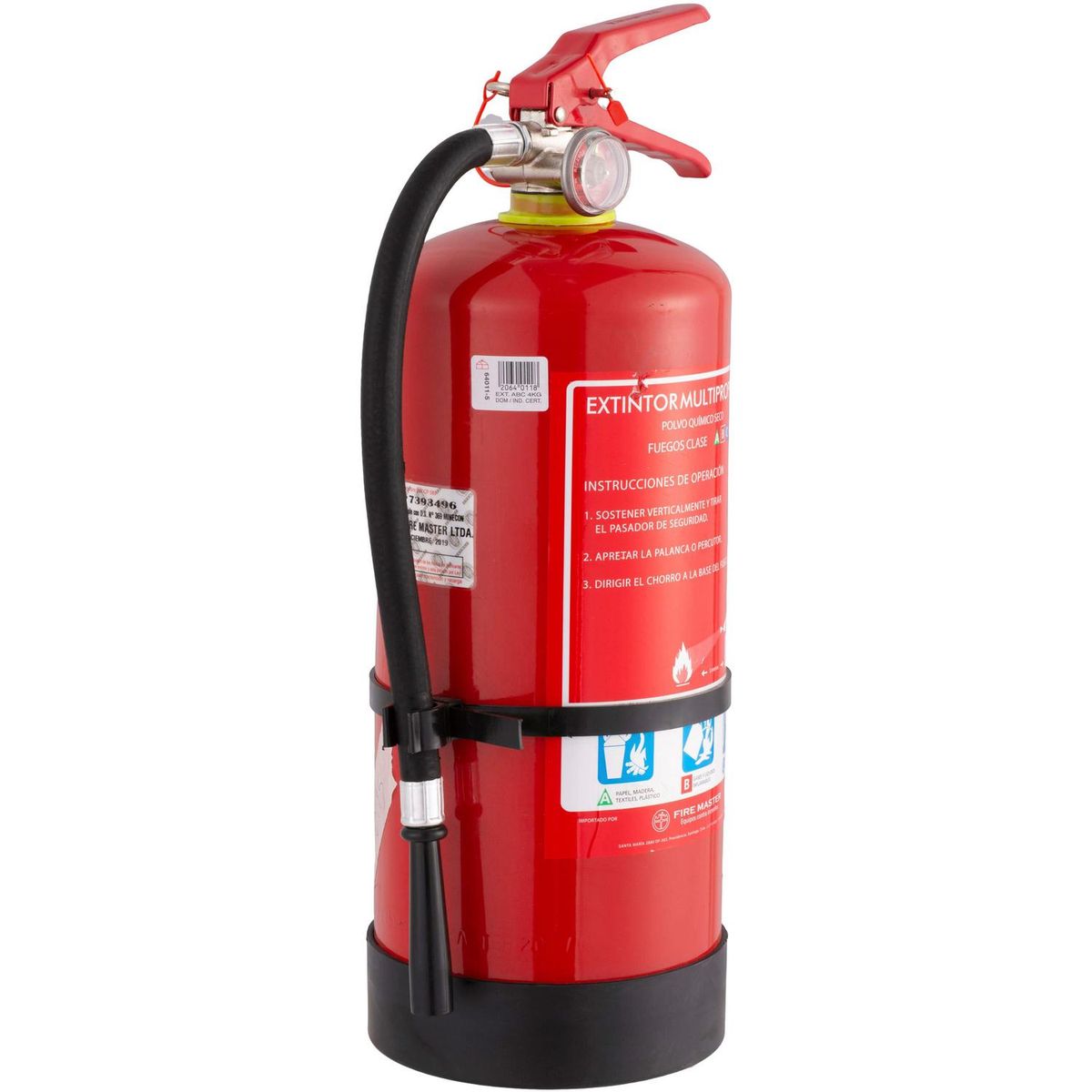 FIRE MASTER - Extintor de incendios ABC 4 kg