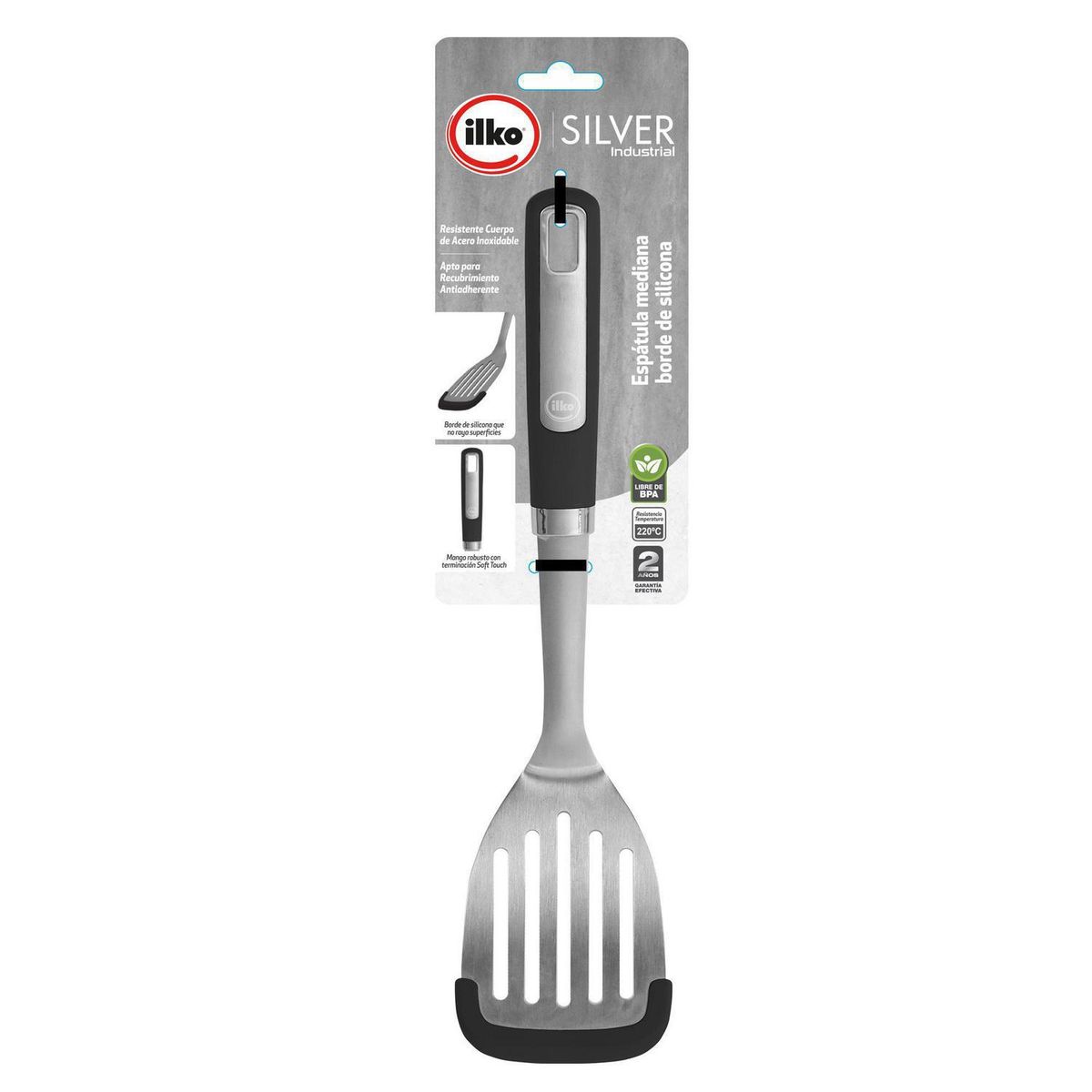 ILKO - Espátula Mediana Ilko 38 cm Negra para Cocina