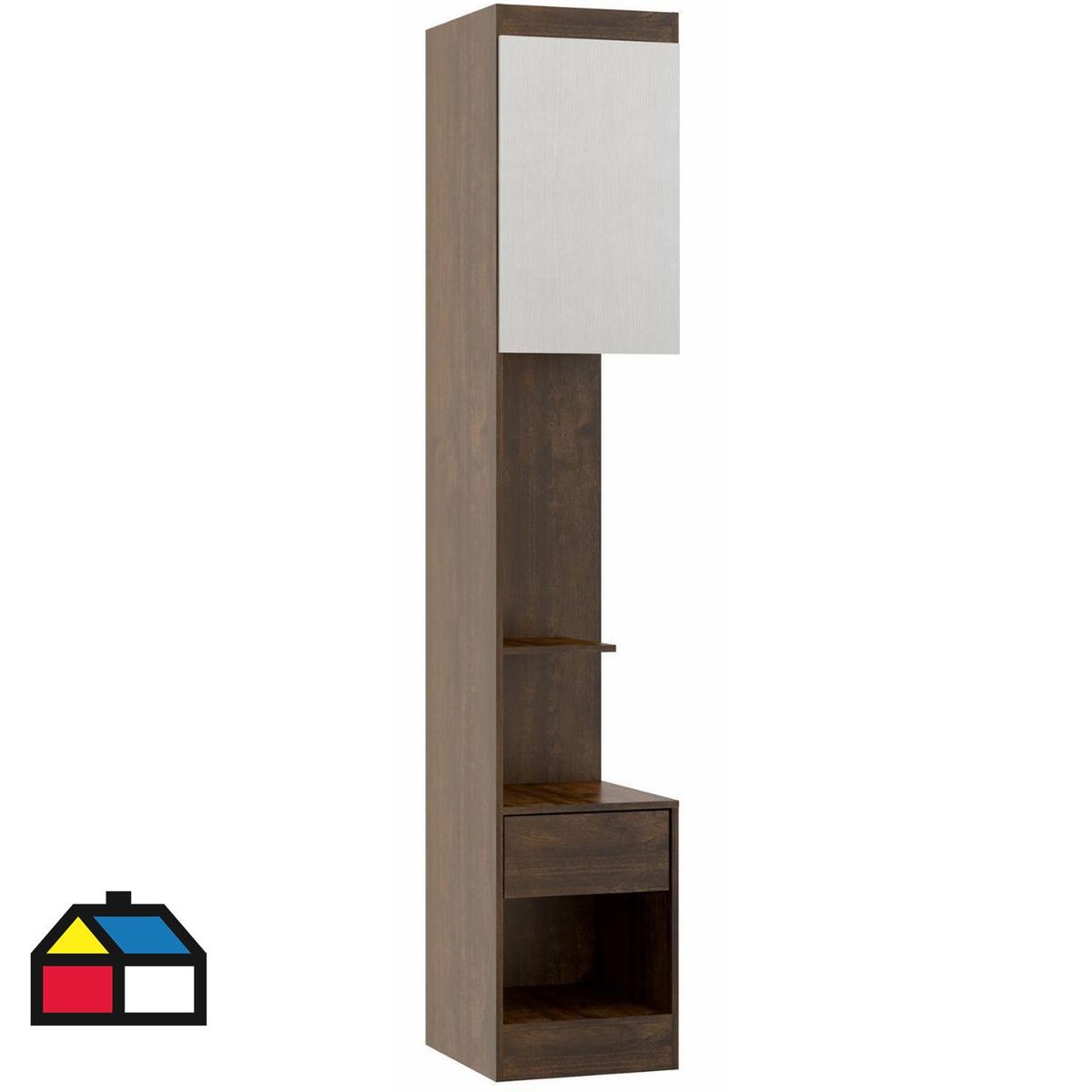 HOGA - Estante Selene MDP 3 Nivel(es) 40x218x47 cm Café