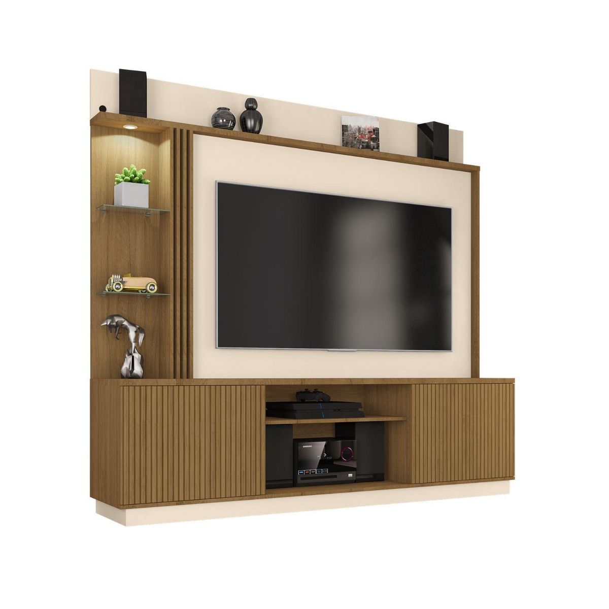 HOGA - Centro de Entretenimiento 70" 187x201x43 cm blanco