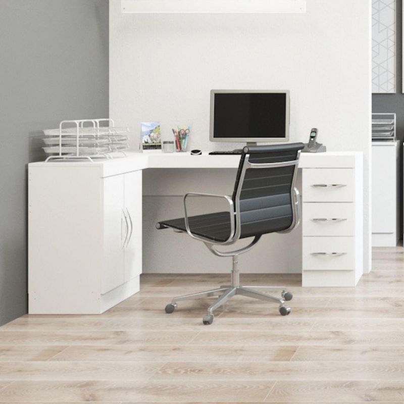 HOGA - Escritorio Tek 156x76x47 cm Blanco
