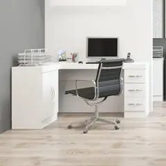 HOGA - Escritorio Tek 156x76x47 cm Blanco