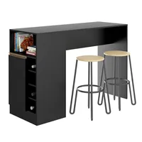 Mesa Comedor Diario 93x140x50 cm Paulina Negro.