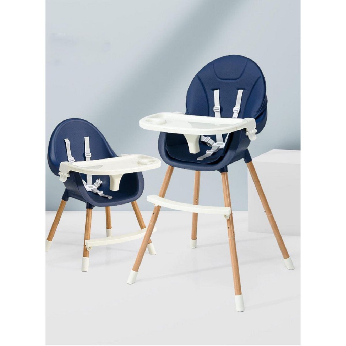 KIDSCOOL - Silla de comer niza azul