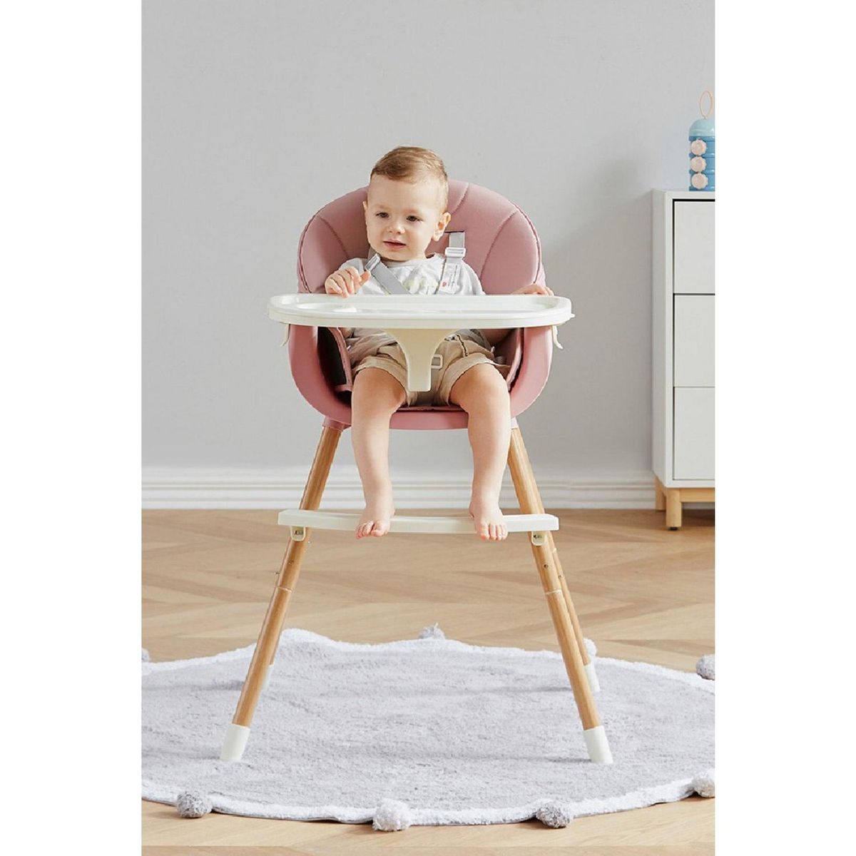 KIDSCOOL - Silla de comer niza rosada