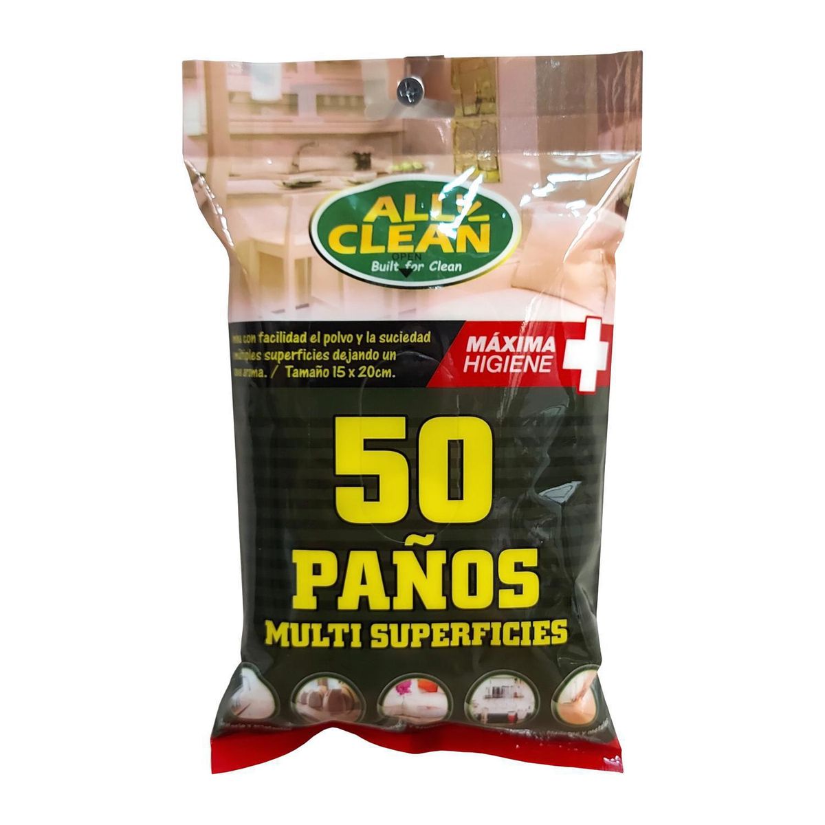 ALL CLEAN - Paños Húmedos Multiuso All Clean Cocina Limpieza Profunda