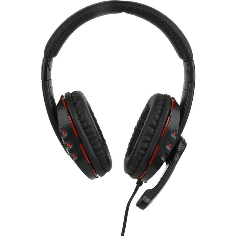 LVLUP - Audífono gamer over ear con micrófono negro-rojo