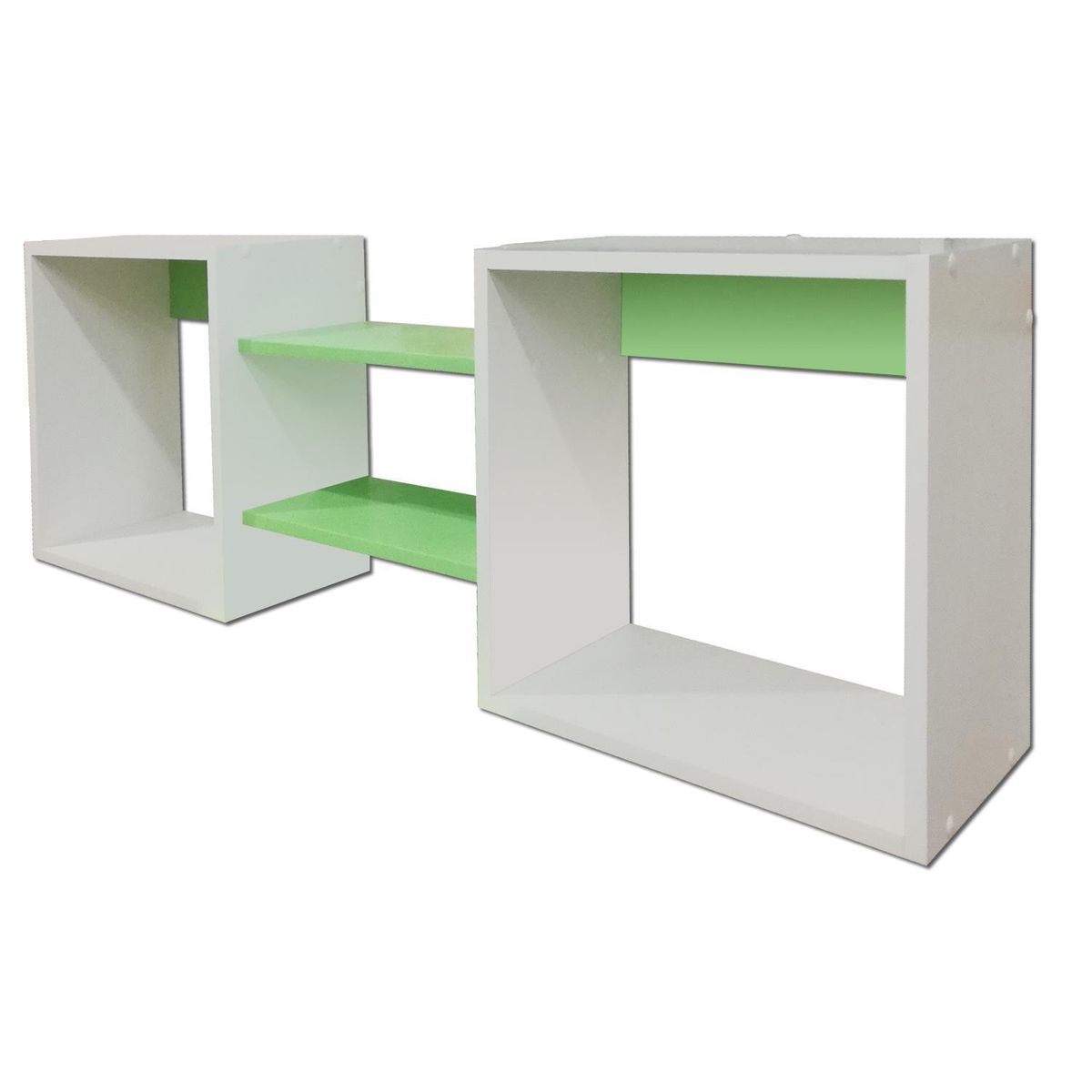 MUEBLES KIDS - Repisa Cubo Melamina 4 Nivel(es) 120x40x25 cm Verde Menta