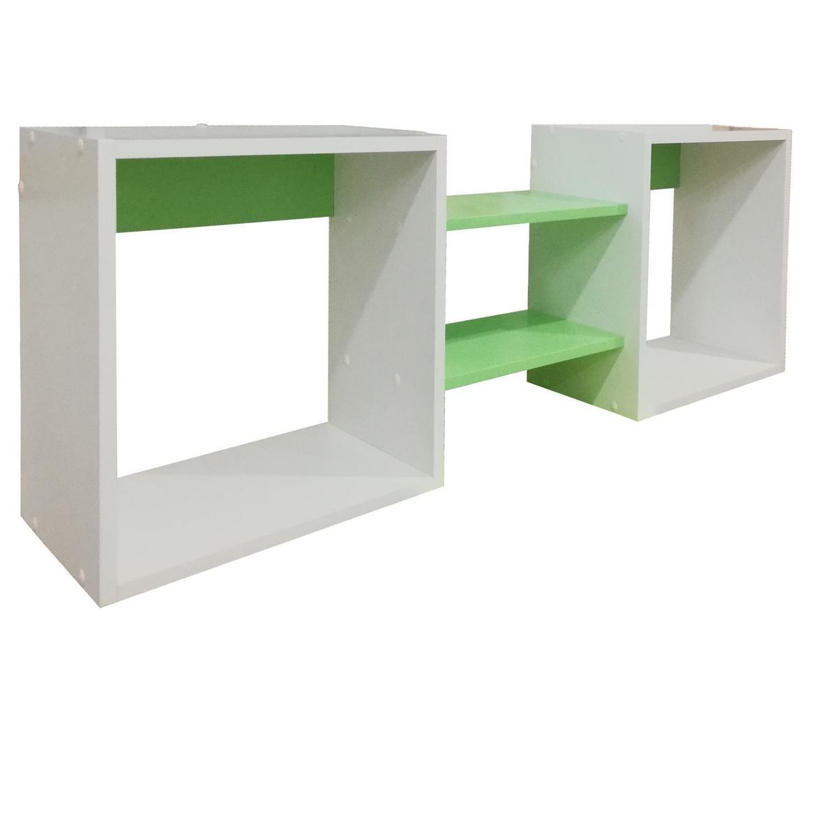 MUEBLES KIDS - Repisa Cubo Melamina 4 Nivel(es) 120x40x25 cm Verde Menta