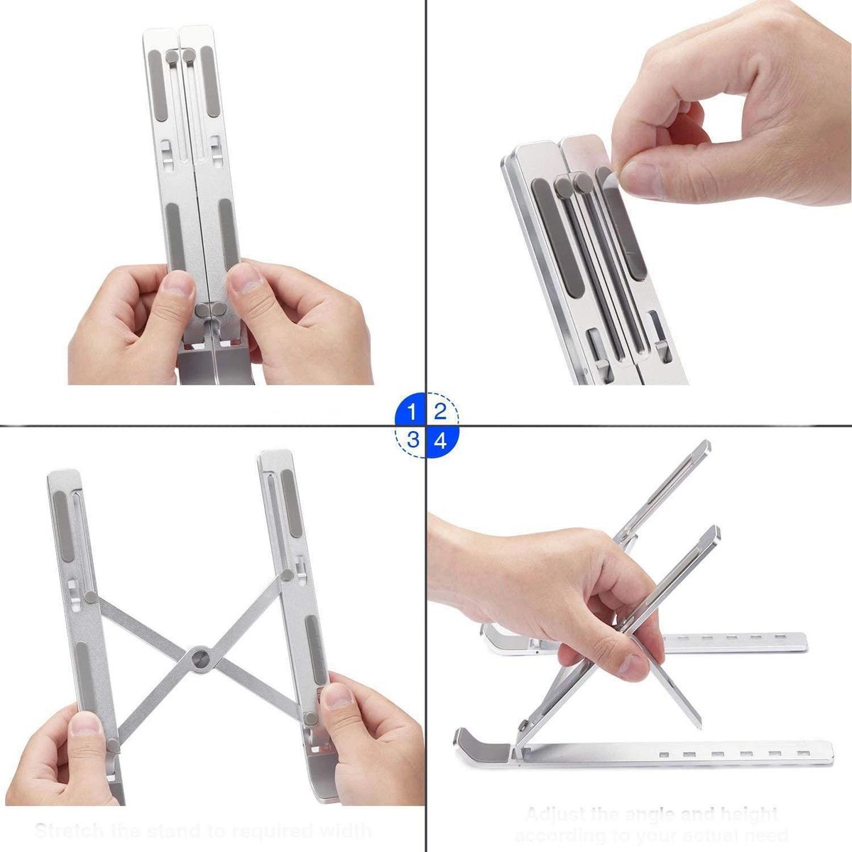 IMPORTADORA USA - Soporte para notebook plegable y compacto aluminio.