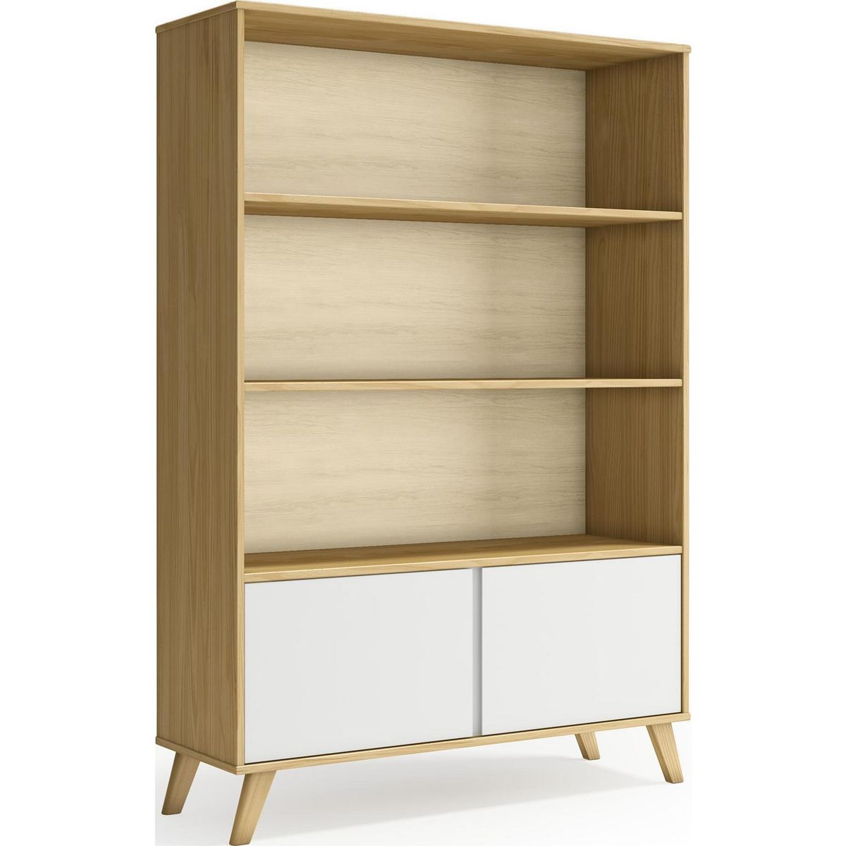 AR DESIGN - Estante Madera 2 Nivel(es) 80x175x40 cm Roble/Blanco