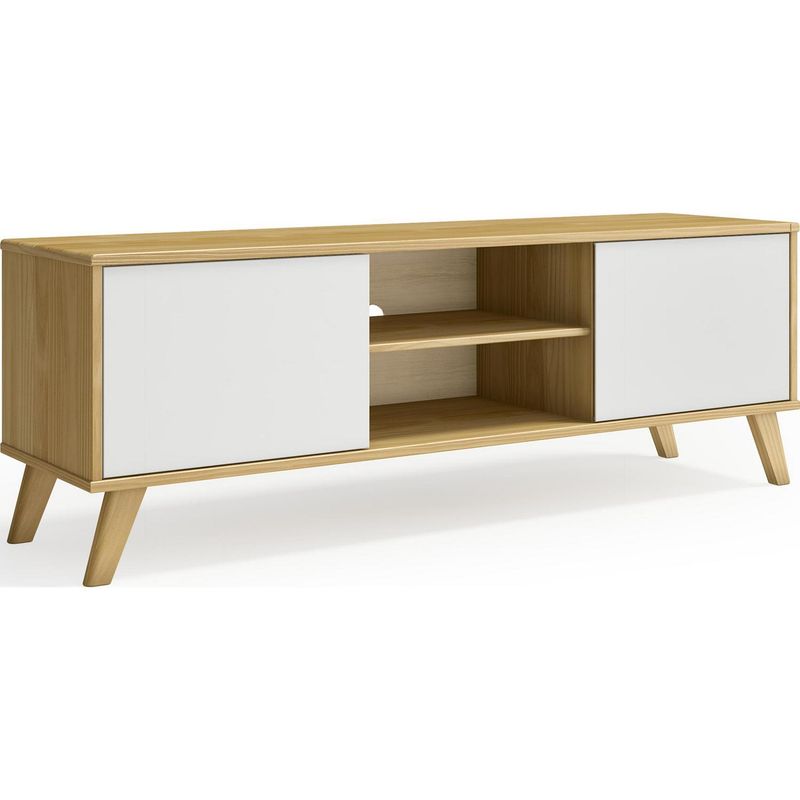 JUST HOME COLLECTION - Rack TV 50" 120x40x51,6 cm roble/blanco
