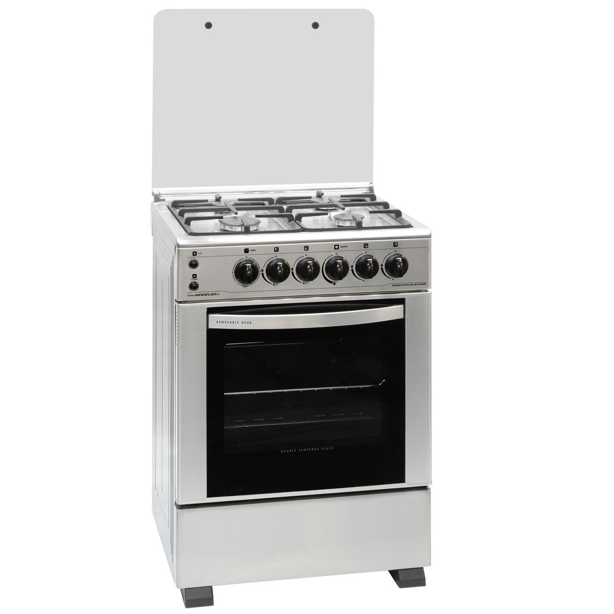 SINDELEN - Cocina a Gas 4 Platos Inox CH-6700IN