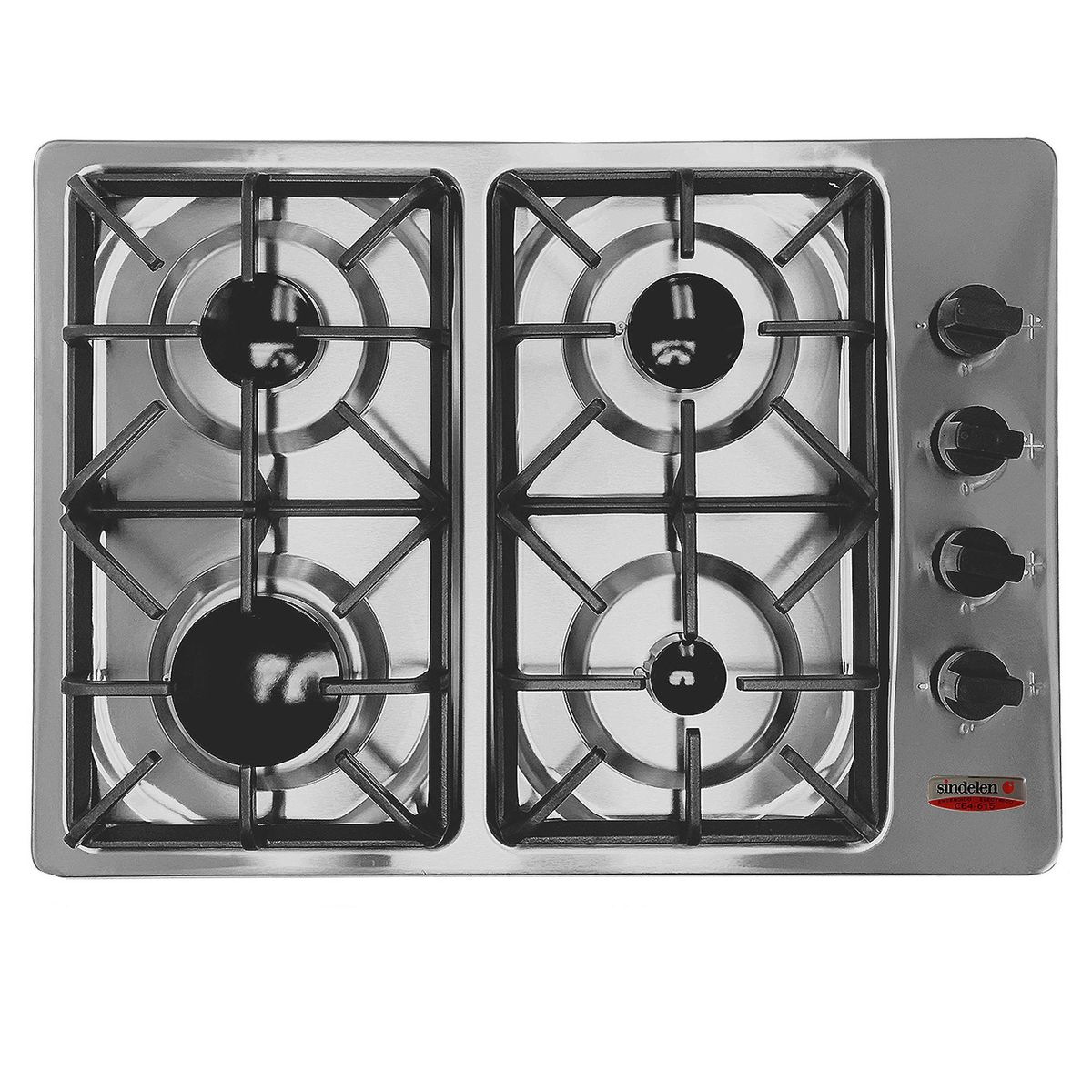 SINDELEN - Encimera Gas 4 Platos Inox CE4-615IN