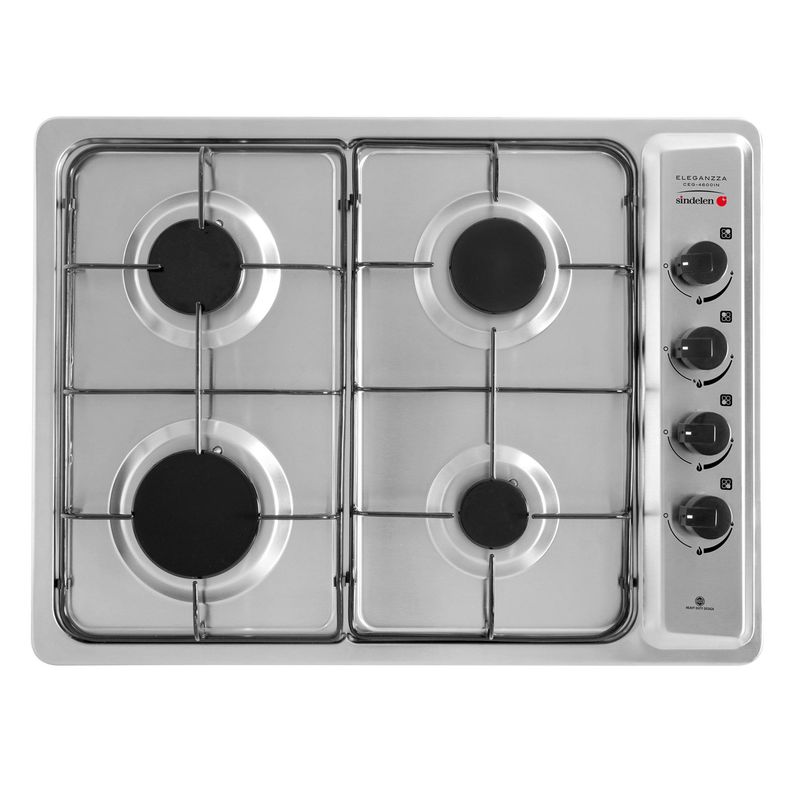 SINDELEN - Encimera Gas 4 Platos Inox CEG-4600IN