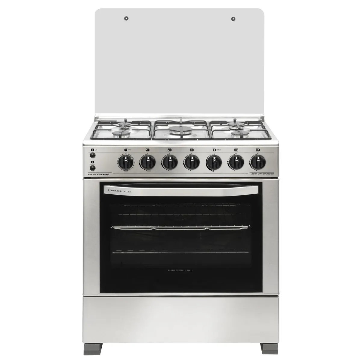 SINDELEN - Cocina a Gas 5 Platos Inox CH-8700IN
