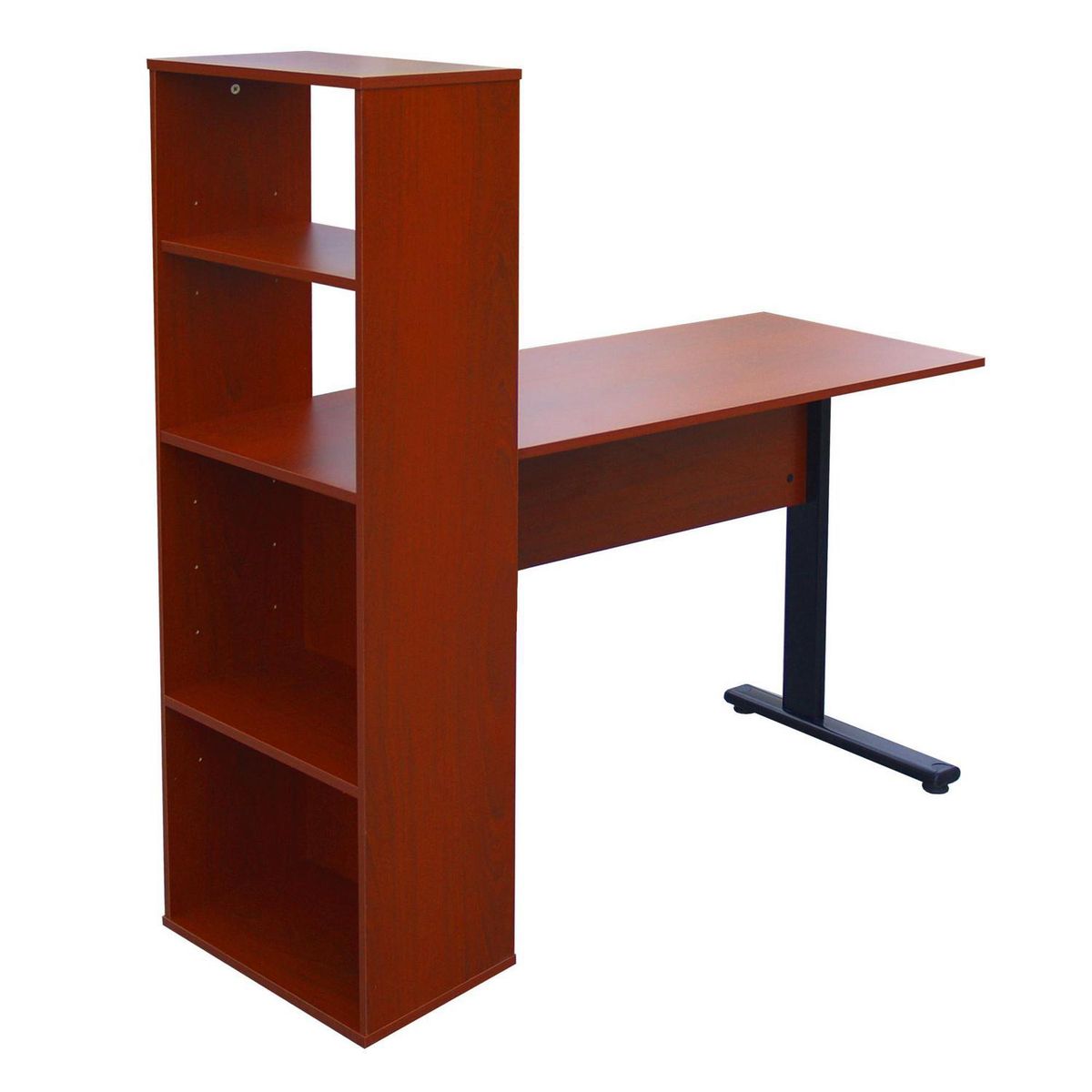 AGM - Escritorio estante 120x53x126 cm melamina cerezo