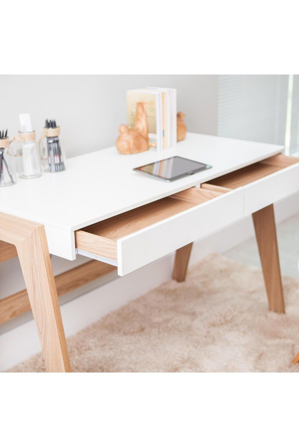 DECOCASA - Escritorio 77,5x63,5x120 cm MDF blanco