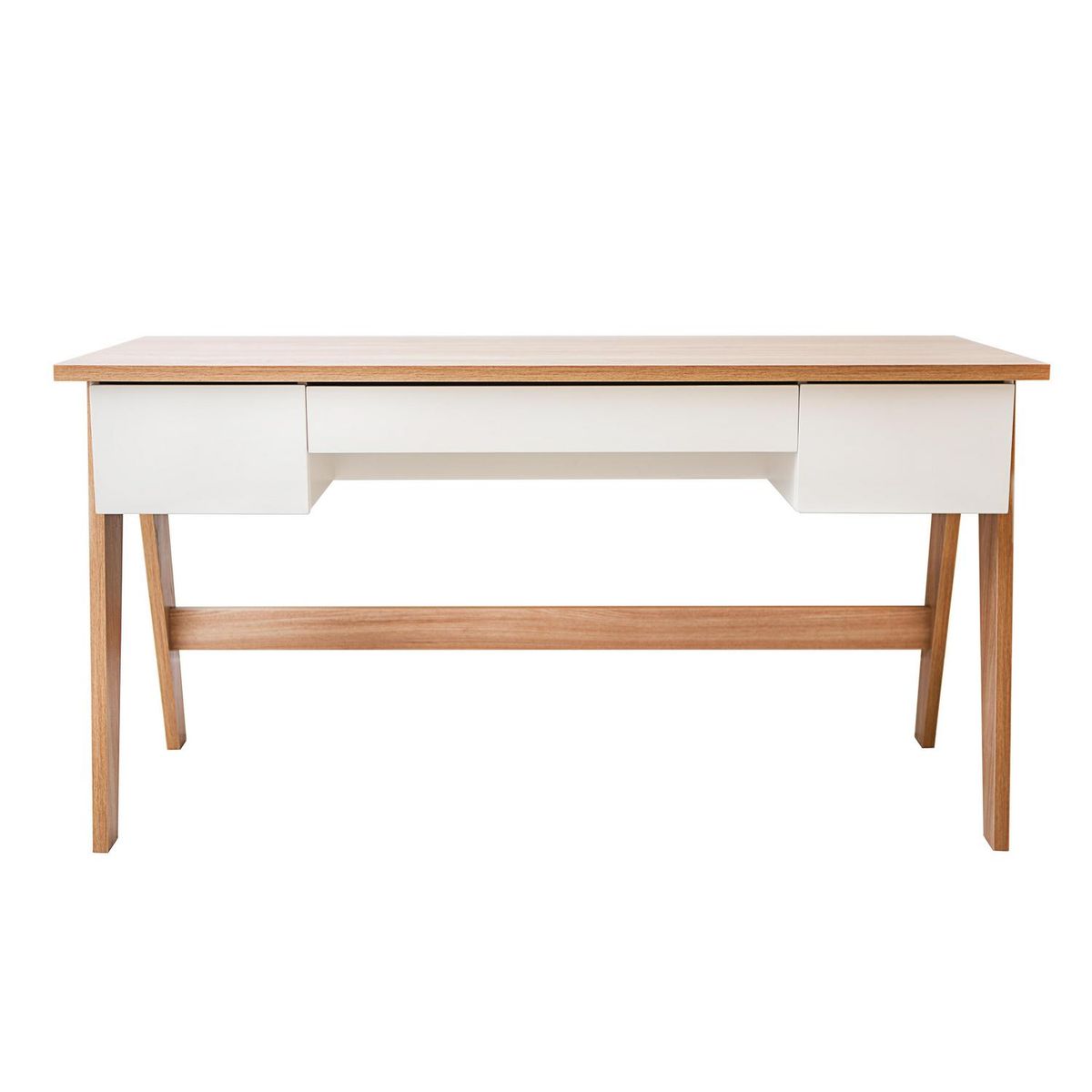 DECOCASA - Escritorio 77,5x60x150 cm MDF blanco