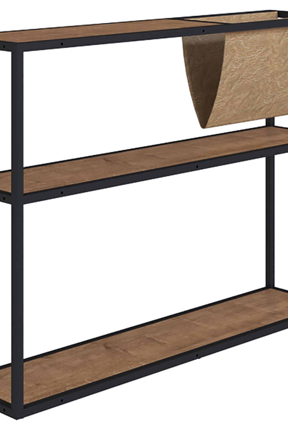 DECOCASA - Mesa lateral 65x20x88,5 cm café