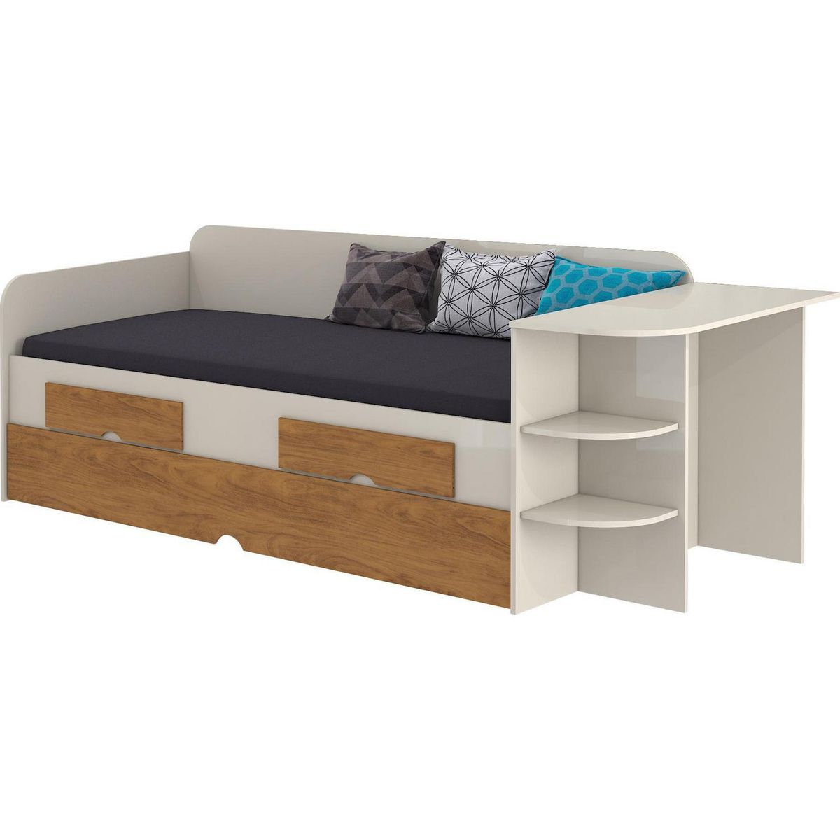 DECOCASA - Cama Sofá 1.5 plazas de Estructura Helena Blanco